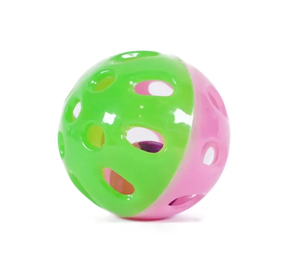 Cat Toy Ball with Bell the pet plastic ball with bell tha jingles when moved, will have your pet scurrying around for hours