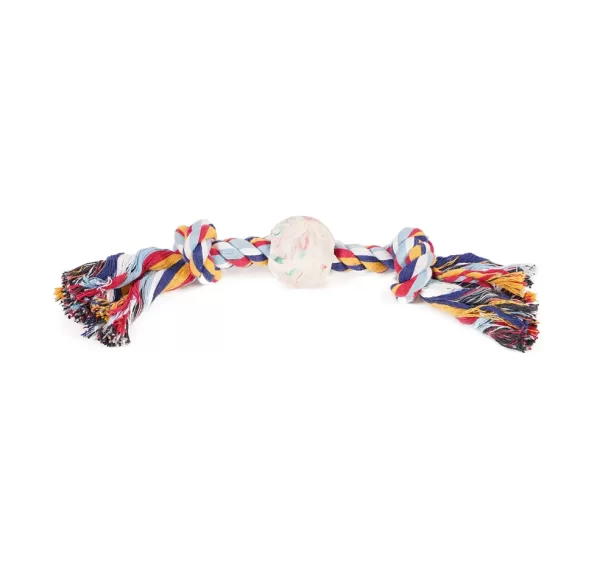 Cotton Rope N Ball Dog Toy will provide your dog with physical and mental stimulation